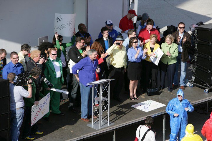 Shot of Stage at Flash Mob